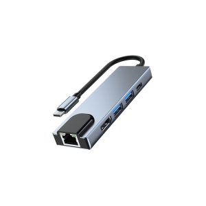 5 in 1 USB C HUB With (4K HDMI,LAN,USB C Port, USB 3.0) SNC