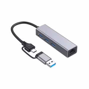 USB TYPE C to RJ45 USB HUB 3PORT Ethernet Adapter